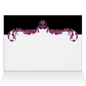 rosa Tischkarte (Innenansicht Horizontal (Oben))