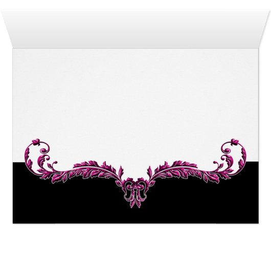 rosa Tischkarte (Innenansicht Horizontal (Unten))