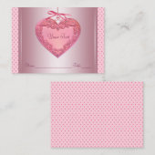 Rosa Tischkarten für Herznamen Platzkarte (Vorne/Hinten)