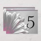 Rosa Tischnummer (Vorne/Hinten)