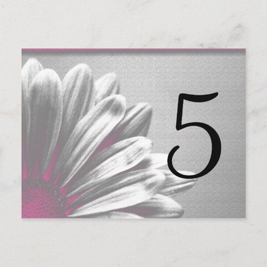 Rosa Tischnummer (Rückseite)