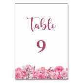 Rosa Tischnummer (Rückseite)
