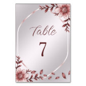 Rosa Tischnummer (Vorderseite)