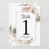 Rosa Tischnummer (Vorne/Hinten)