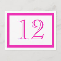 Rosa Tischnummer Cards