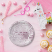 Rosa Tischtennisbrot zum Jubiläum Party Pappteller (Party)