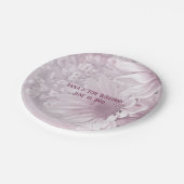 Rosa Tischtennisbrot zum Jubiläum Party Pappteller (Schrägansicht)