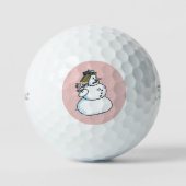 Rosa Titleist Pro V1 Golfbälle 3 Stk. (Vorderseite)
