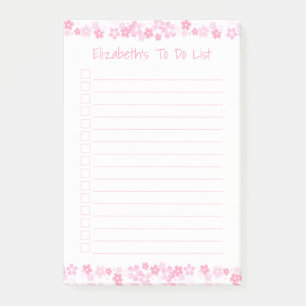Rosa To-Do-Liste 4x6 personalisierte Post-it-Notiz Post-it Klebezettel
