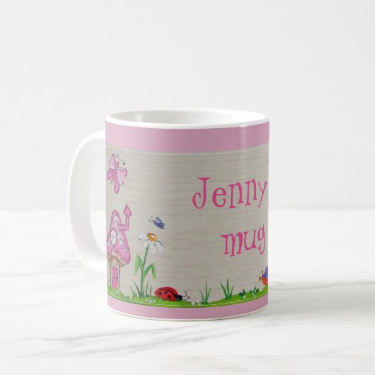 Rosa Toadstool-Tasse Kaffeetasse (Vorderseite Links)