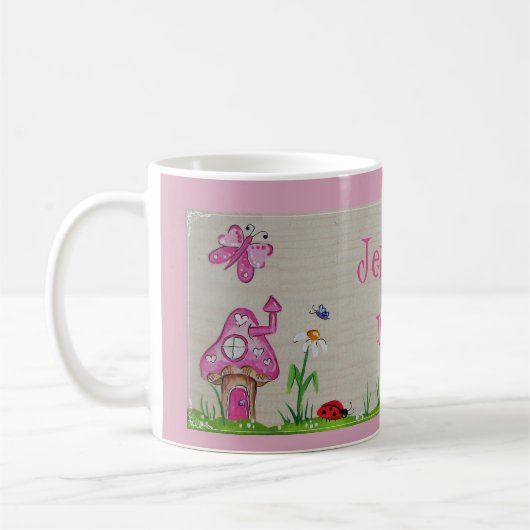 Rosa Toadstool-Tasse Kaffeetasse (Links)