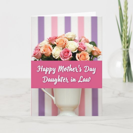 Rosa Tochter Karte Lovely (Vorderseite)