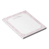 Rosa Toile-Blumen-Notizblock Notizblock (angewinkelt)