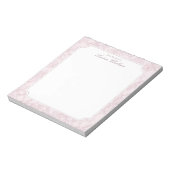 Rosa Toile-Blumen-Notizblock Notizblock (Rotiert)