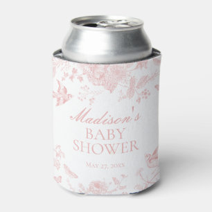 Rosa Toile De Jouy Vintage Florales Babyshower Dosenkühler