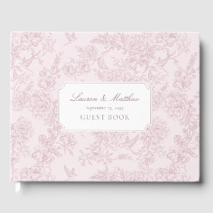 Rosa Toile Hochzeitsgästebuch Gästebuch