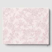 Rosa Toile Hochzeitsgästebuch Gästebuch (Rückseite)