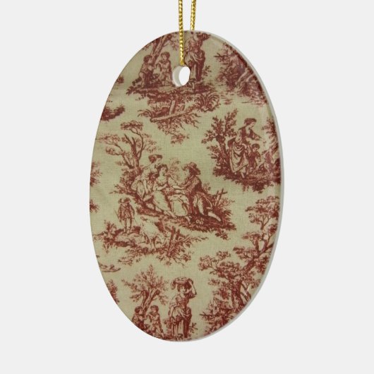 Rosa Toile Keramikornament (Links)