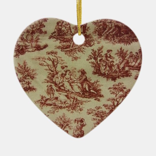 Rosa Toile Keramikornament (Vorne)