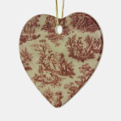 Rosa Toile Keramikornament (Links)