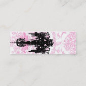 Rosa Toile Leuchter-Visitenkarte Paulette Paris Mini Visitenkarte (Rückseite)