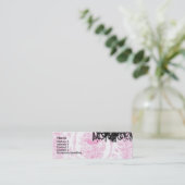 Rosa Toile Leuchter-Visitenkarte Paulette Paris Mini Visitenkarte (Stehend Vorderseite)