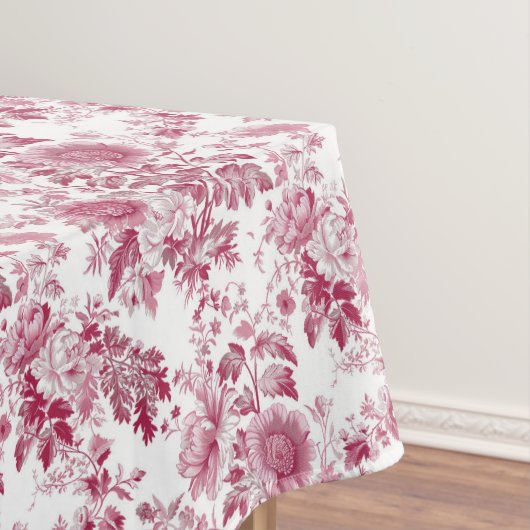 Rosa Toile-Muster Tischdecke (Beispiel)