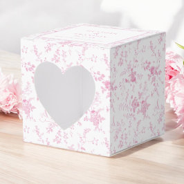 Rosa Toile Vintage Blumenhochzeit Geschenkschachtel