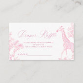 Rosa Tombola Whimsical Safari Begleitkarte (Vorderseite)