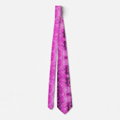 Rosa Töne Disco Glitzer drucken Krawatte (Rückseite)