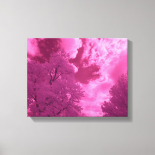 Rosa Töne Infrarot-Wolke Leinwanddruck