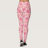 Rosa Töne mit hellrosa Hintergrund Leggings (Rückseite)
