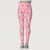 Rosa Töne mit hellrosa Hintergrund Leggings (Vorderseite)