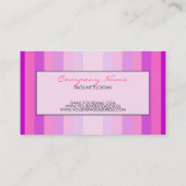 Rosa Töne Streifen Visitenkarte (Rückseite)