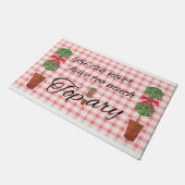 Rosa Topiary Topiary Fußmatte (Schrägansicht)