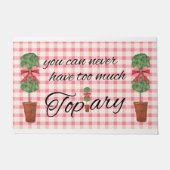 Rosa Topiary Topiary Fußmatte (Vorderseite)