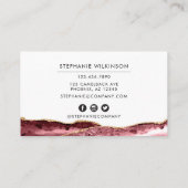 Rosa Tor & Rose Goldbord Farbe Visitenkarte (Rückseite)