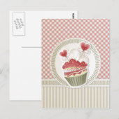 Rosa Törtchen Postkarte (Vorne/Hinten)
