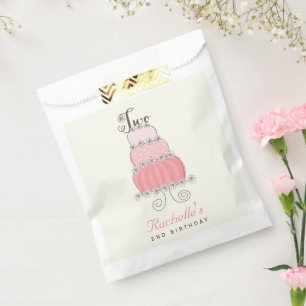 Rosa Torten Gänseblümchen Schick Zwei Mädchen 2. G Geschenktütchen