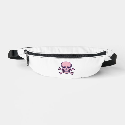Rosa Totenkopf-Bauchtasche Bauchtasche (Vorderseite)