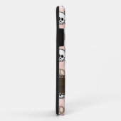 Rosa Totenkopf mit gekreuzter Knochen Case-Mate iPhone Hülle (Hinten/Rechts)