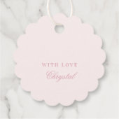 Rosa traditioneller Weihnachtskranz | Pinkmas Geschenkanhänger (Rückseite)