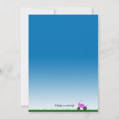 Rosa Traktor-Babyparty-Einladung Einladung (Rückseite)