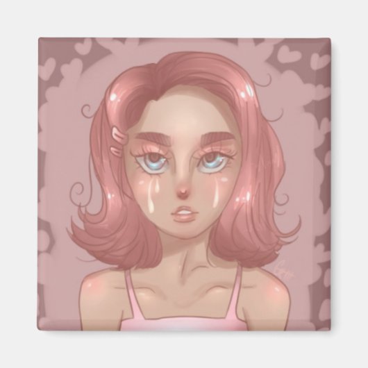 Rosa Tränen Magnet (Vorne)