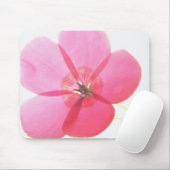 Rosa Transparente Blüte Mousepad (Mit Mouse)