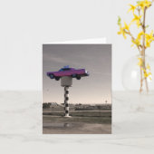 Rosa Transportgestell Karte (Gelbe Blume)