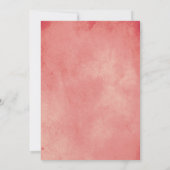 Rosa Trauben mit getrockneten Palmen und Pampas Einladung (Rückseite)