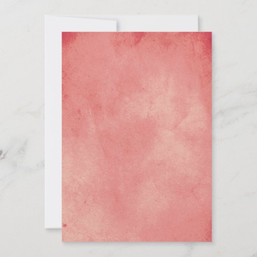 Rosa Trauben mit getrockneten Palmen und Pampas Einladung (Rückseite)