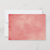 Rosa Trauben mit getrockneten Palmen und Pampas RSVP Karte (Rückseite)