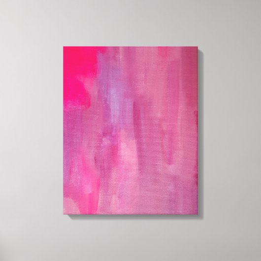 Rosa Traum Abstrakte Kunst Leinwanddruck (Vorderseite)